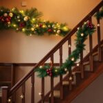 Como decorar la barandilla de la escalera en Navidad